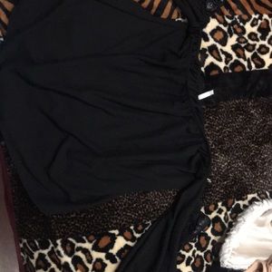 Black Strapless Shirt With Beautiful Sleeves